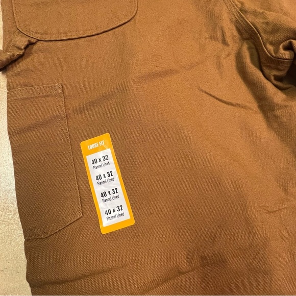 Carhartt Loose Fit Washed Duck Flannel-lined Utility Work Pant Size 40 x 32 - Picture 10 of 12